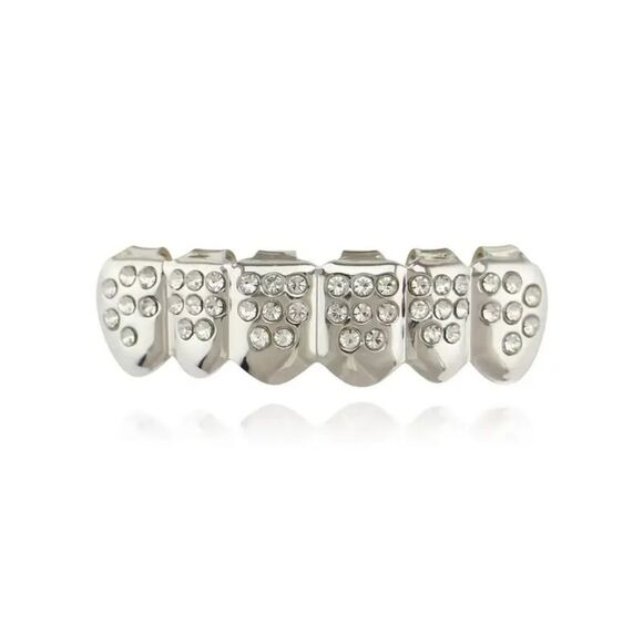 Luxury Silver Diamond Grillz for Men - Picture 12 of 16